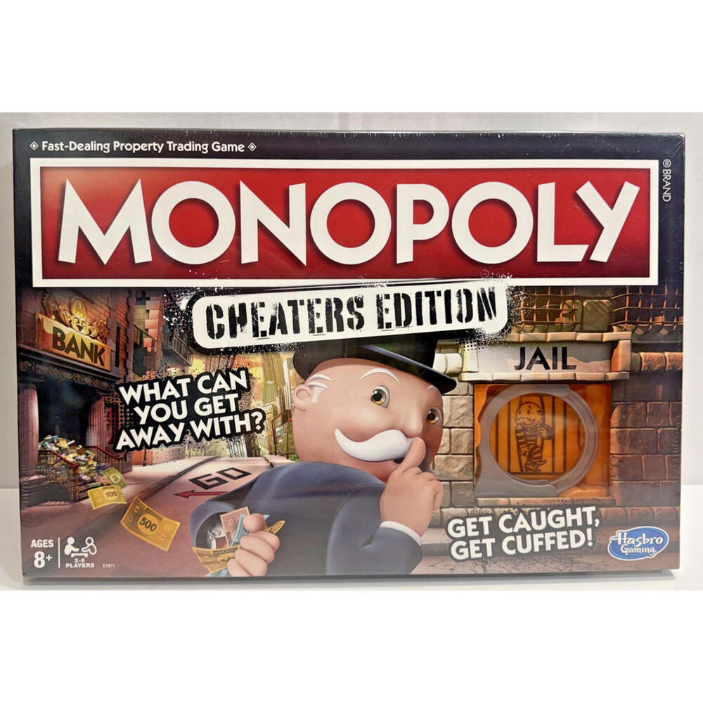 Hasbro Monopoly Game: Cheaters Edition Board Game - New & Sealed